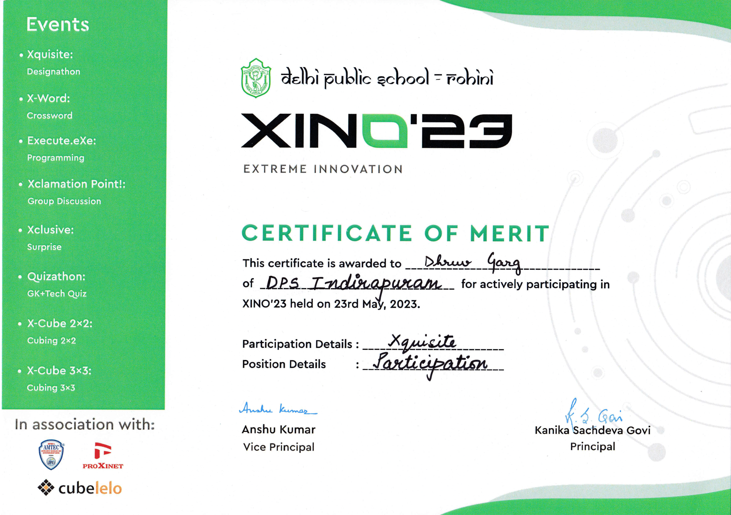 certificate